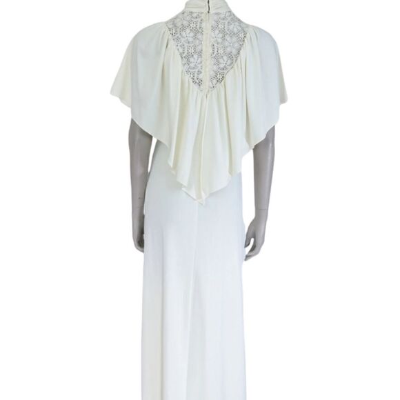 Vintage 1970s Montgomery Ward Goddess Caplet Dress Small 6 - Picture 4 of 13